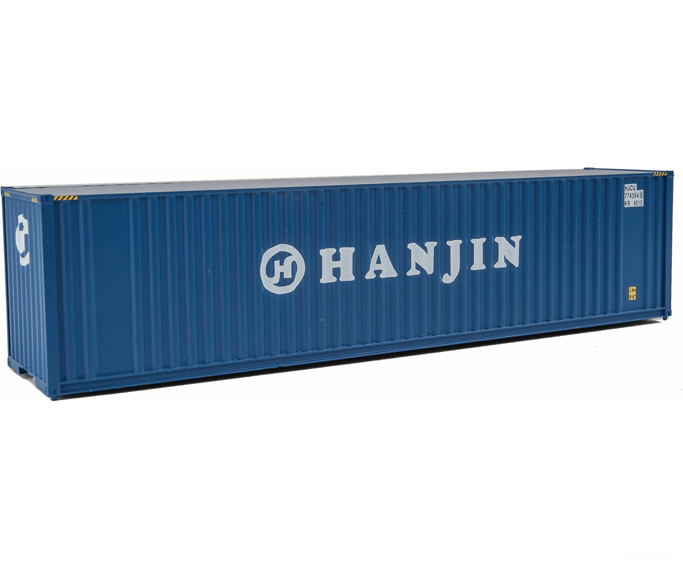 Walthers Scenemaster 8208 40’ Hi Cube Corrugated Container W/Flat Roof - Assembled -- Hanjin