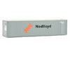 Walthers Scenemaster 8219 40’ Hi-Cube Corrugated Container W/Flat Roof - Assembled -- Nedlloyd