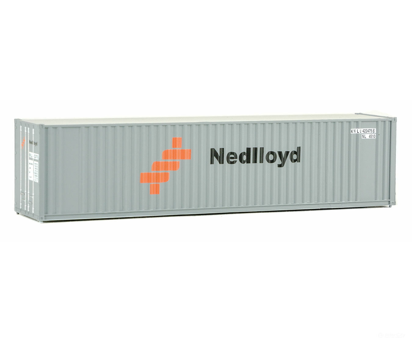 Walthers Scenemaster 8219 40’ Hi-Cube Corrugated Container W/Flat Roof - Assembled -- Nedlloyd