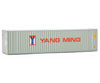Walthers Scenemaster 8221 40’ Hi-Cube Corrugated Container W/Flat Roof - Assembled -- Yang Ming