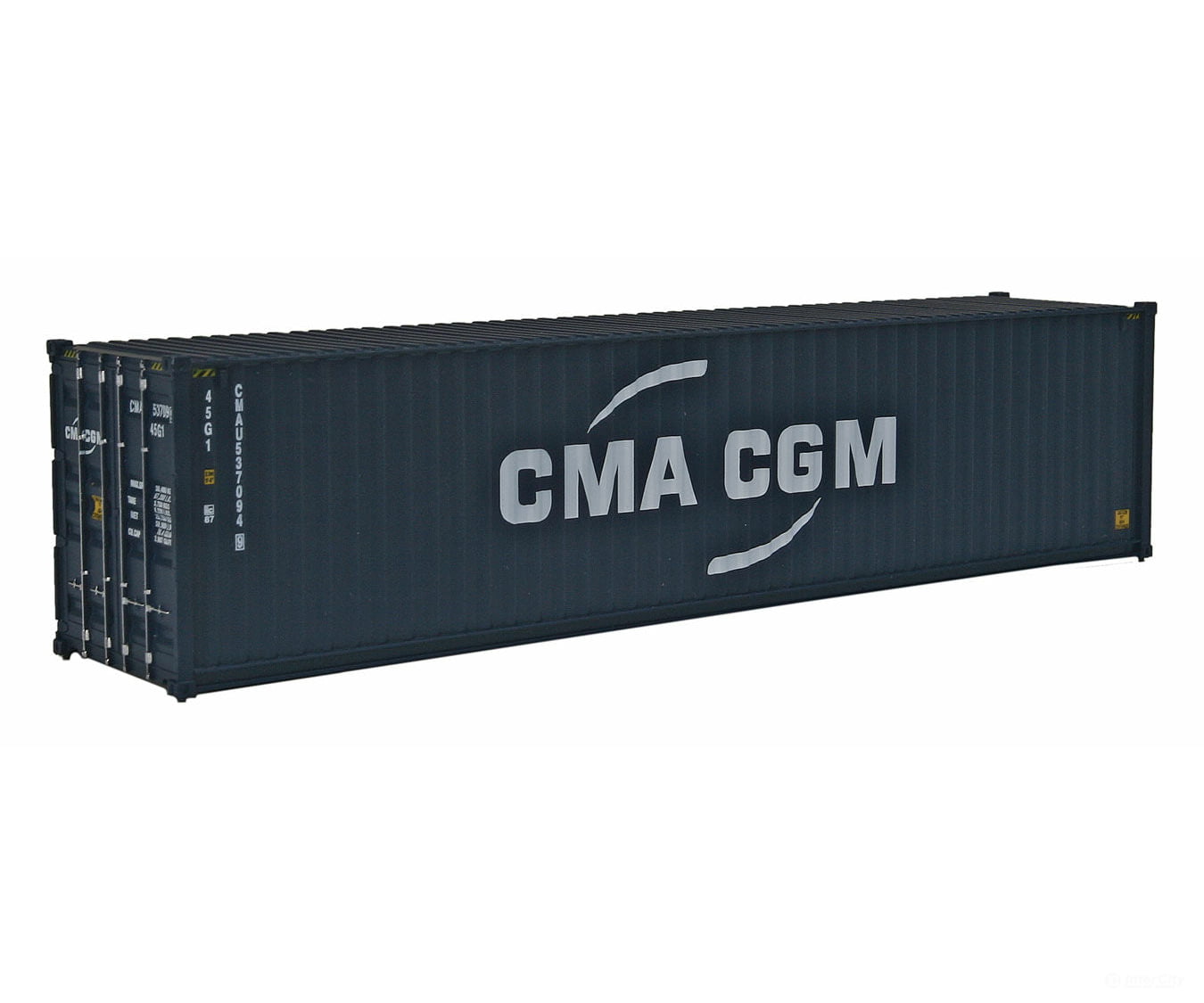 Walthers Scenemaster 8257 40 Hi Cube Corrugated Side Container - Assembled -- Cma-Cgm (New Logo)