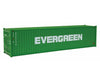Walthers Scenemaster 8258 40 Hi Cube Corrugated Side Container - Assembled -- Evergreen Freight