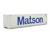 Walthers Scenemaster 8263 40’ Hi-Cube Corrugated-Side Container - Assembled -- Matson (Gray Blue)
