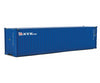 Walthers Scenemaster 8265 40’ Hi-Cube Corrugated-Side Container - Assembled -- Nyk Lines (Blue