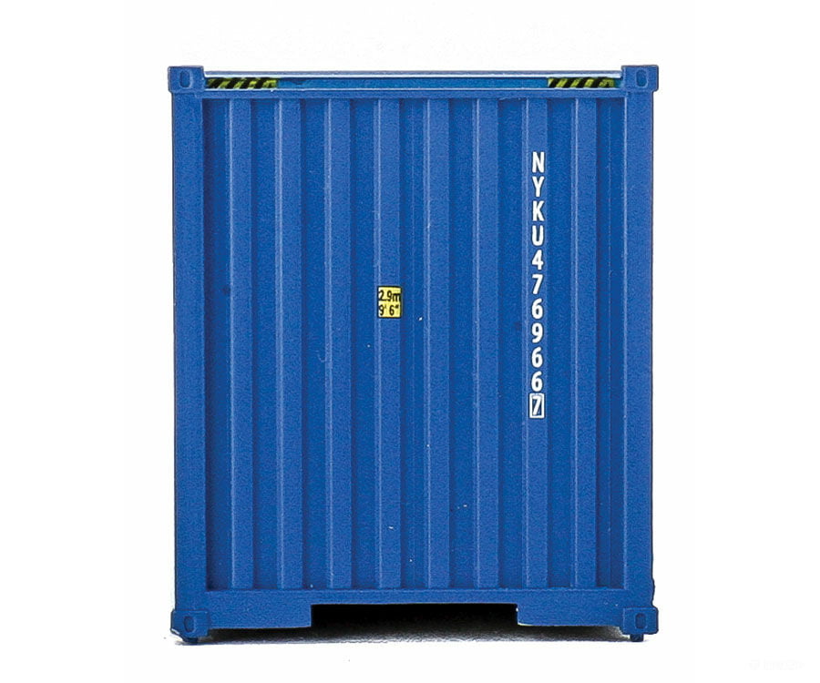 Walthers Scenemaster 8265 40’ Hi-Cube Corrugated-Side Container - Assembled -- Nyk Lines (Blue
