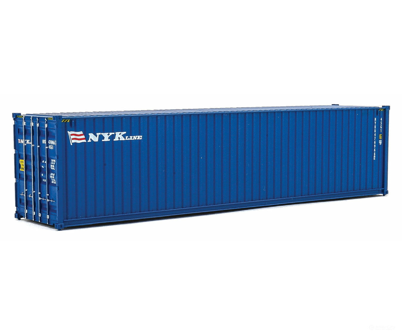Walthers Scenemaster 8265 40’ Hi-Cube Corrugated-Side Container - Assembled -- Nyk Lines (Blue
