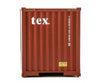 Walthers Scenemaster 8266 40’ Hi-Cube Corrugated-Side Container - Assembled -- Tex (Brown White)