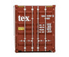 Walthers Scenemaster 8266 40’ Hi-Cube Corrugated-Side Container - Assembled -- Tex (Brown White)