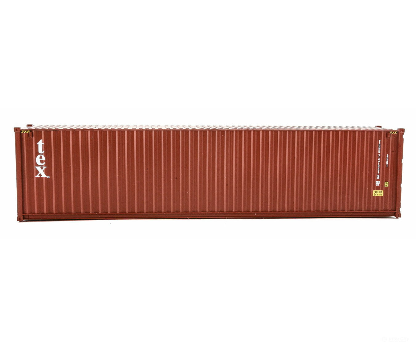 Walthers Scenemaster 8266 40’ Hi-Cube Corrugated-Side Container - Assembled -- Tex (Brown White)
