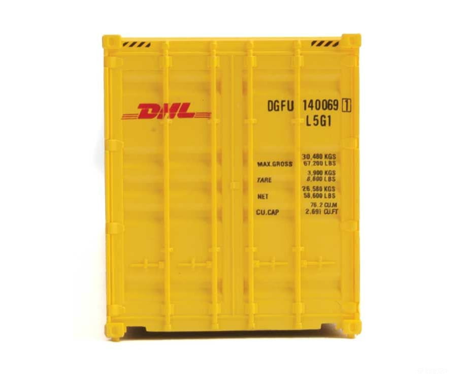 Walthers Scenemaster 8267 40’ Hi - Cube Corrugated - Side Container - Assembled - - Dhl (Yellow