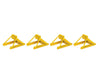 Walthers Scenemaster 83108 Assembled Track Bumper Pkg(4) -- Yellow Accessories