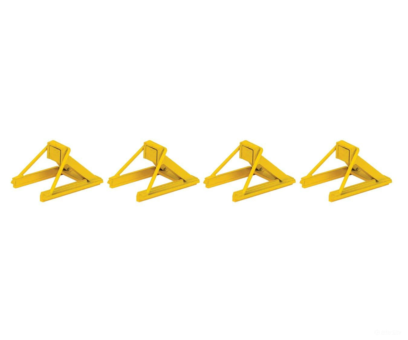 Walthers Scenemaster 83108 Assembled Track Bumper Pkg(4) -- Yellow Accessories