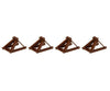 Walthers Scenemaster 83109 Assembled Track Bumper Pkg(4) -- Rust Brown Accessories