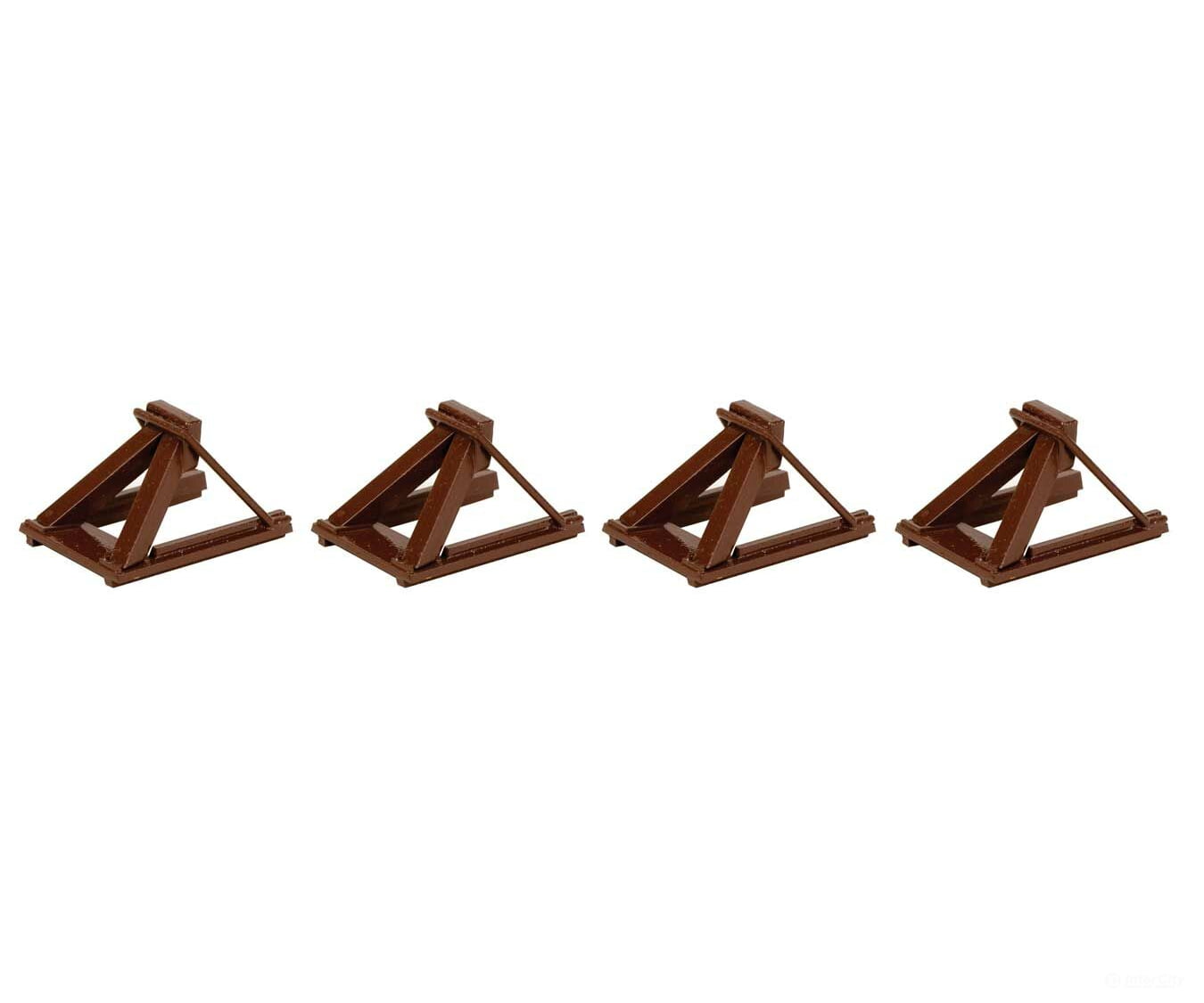 Walthers Scenemaster 83109 Assembled Track Bumper Pkg(4) -- Rust Brown Accessories