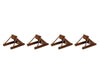 Walthers Scenemaster 83109 Assembled Track Bumper Pkg(4) -- Rust Brown Accessories
