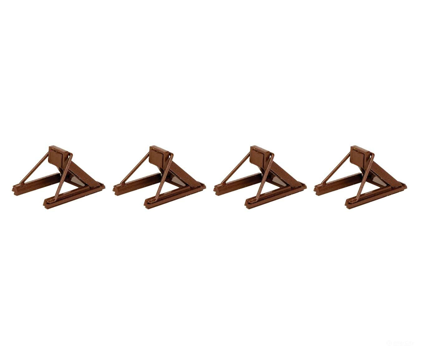 Walthers Scenemaster 83109 Assembled Track Bumper Pkg(4) -- Rust Brown Accessories