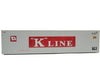 Walthers Scenemaster 8351 40 Hi Cube Smooth Side Reefer Container - Assembled -- K-Line (Grey Red