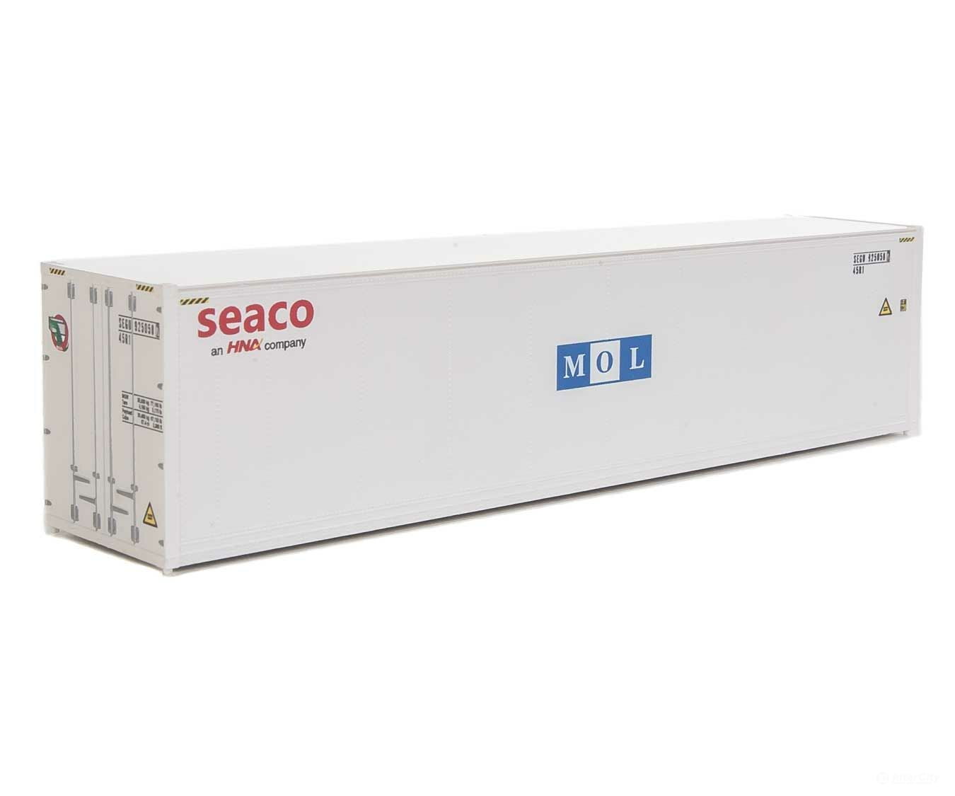 Walthers Scenemaster 8365 40’ Hi-Cube Smooth-Side Reefer Container - Assembled -- Mitsui Overseas