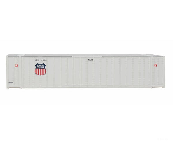 Walthers Scenemaster 8460 48’ Ribbed Side Container - Assembled -- Union Pacific(R) (White Shield
