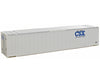 Walthers Scenemaster 8464 48’ Ribbed Side Container - Assembled -- Csx Intermodal (White Blue)