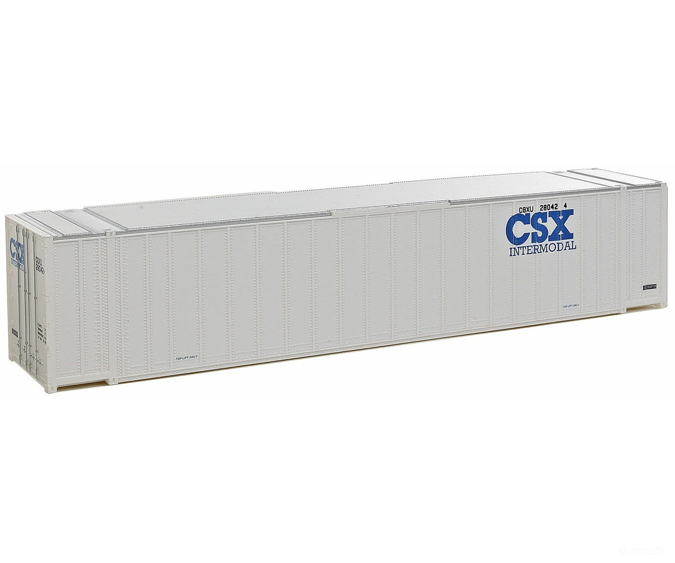 Walthers Scenemaster 8464 48’ Ribbed Side Container - Assembled -- Csx Intermodal (White Blue)