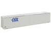 Walthers Scenemaster 8464 48’ Ribbed Side Container - Assembled -- Csx Intermodal (White Blue)