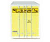 Walthers Scenemaster 8472 48’ Ribbed-Side Container - Assembled -- J.b. Hunt (White Yellow Black)