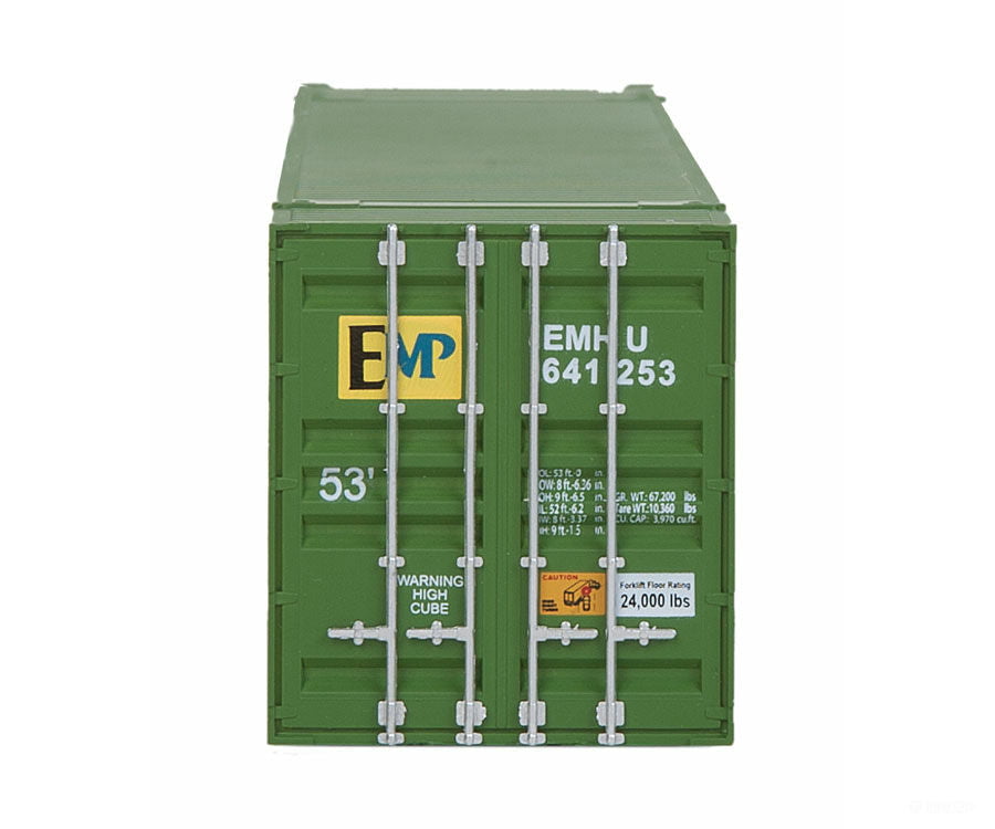 Walthers Scenemaster 8503 53’ Singamas Corrugated Side Container - Ready To Run -- Emp (Green