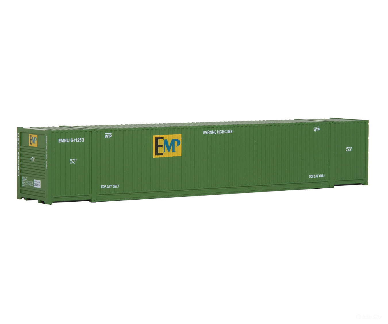 Walthers Scenemaster 8503 53’ Singamas Corrugated Side Container - Ready To Run -- Emp (Green