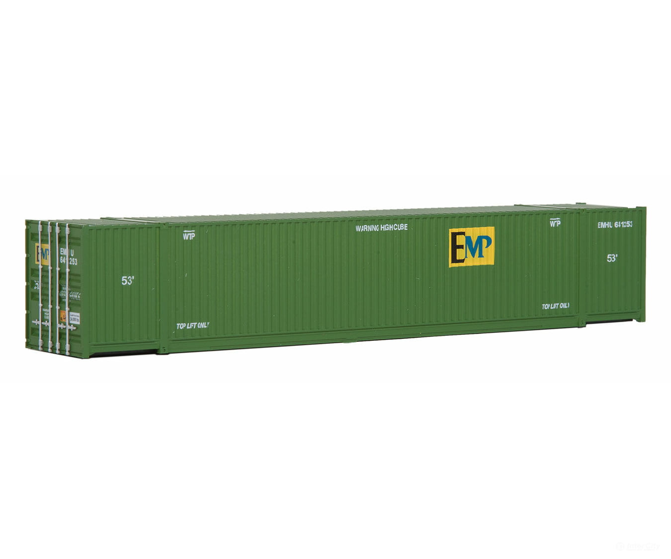 Walthers Scenemaster 8503 53’ Singamas Corrugated Side Container - Ready To Run -- Emp (Green
