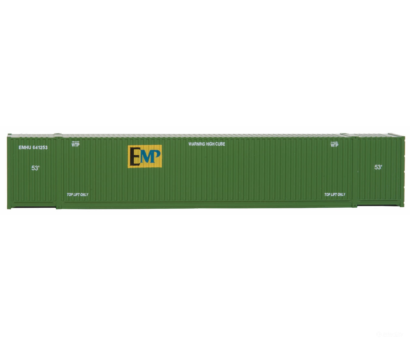 Walthers Scenemaster 8503 53’ Singamas Corrugated Side Container - Ready To Run -- Emp (Green