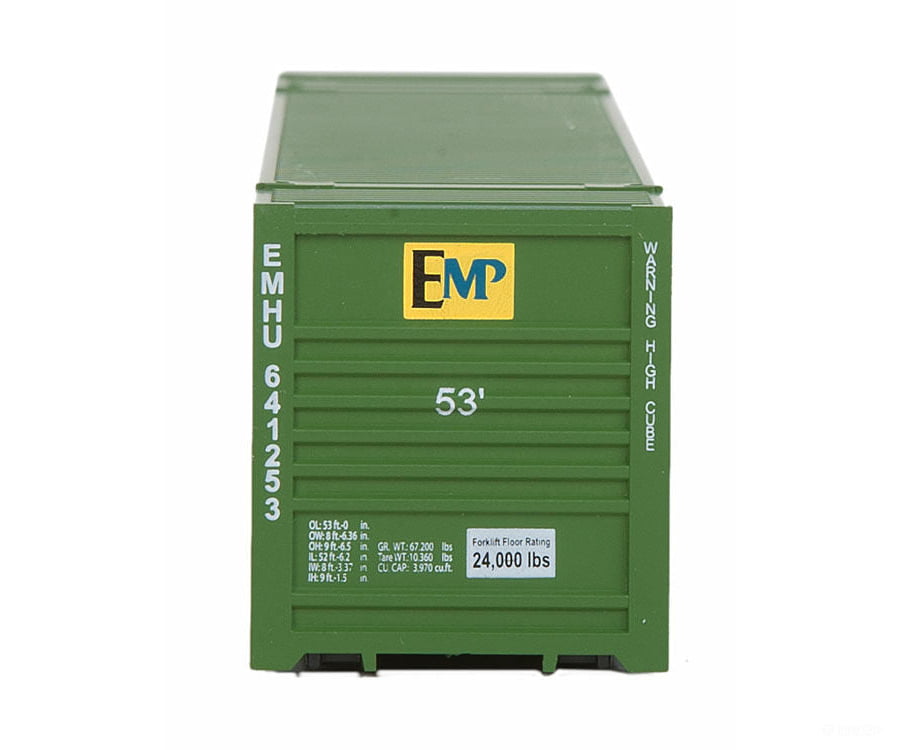 Walthers Scenemaster 8503 53’ Singamas Corrugated Side Container - Ready To Run -- Emp (Green