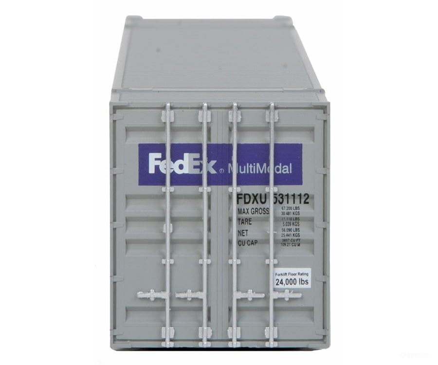 Walthers Scenemaster 8504 53’ Singamas Corrugated Side Container - Ready To Run -- Fedex