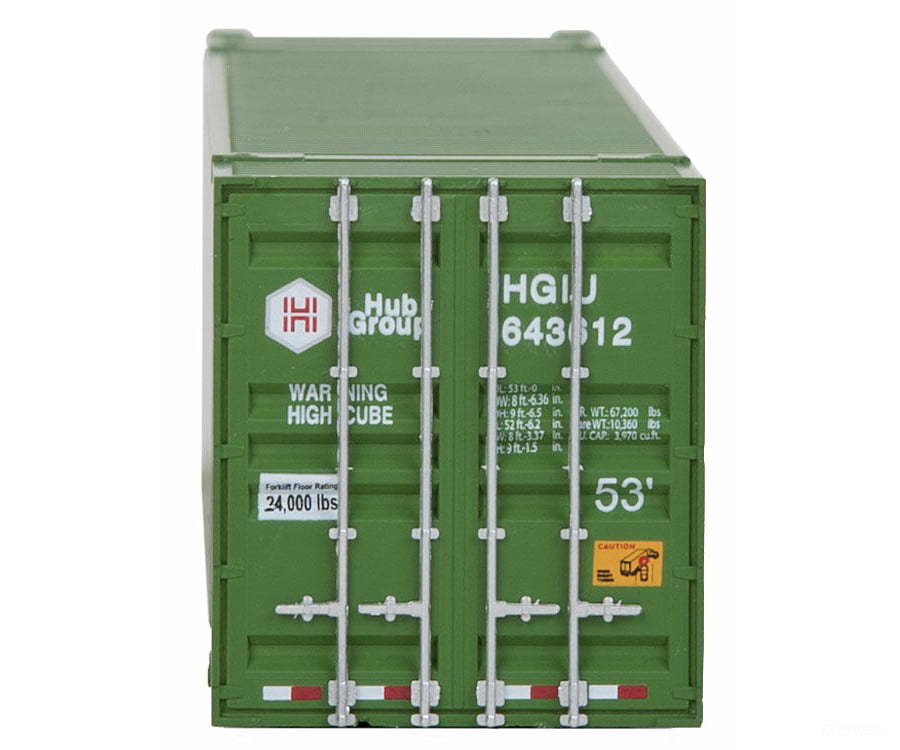 Walthers Scenemaster 8505 53’ Singamas Corrugated Side Container - Ready To Run -- Hub Group