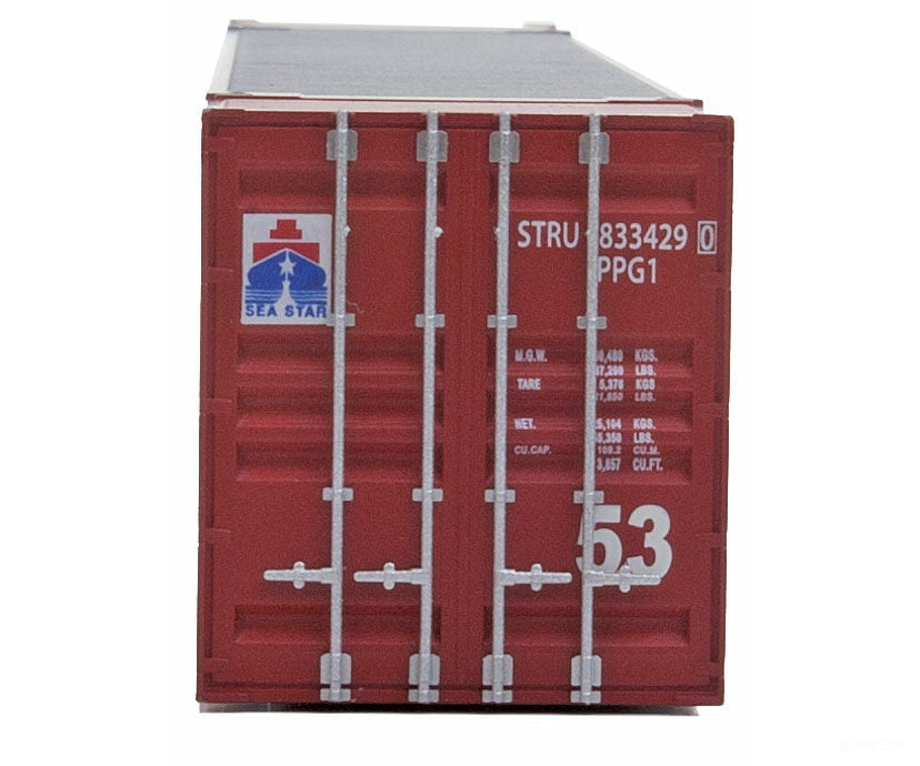 Walthers Scenemaster 8517 53’ Singamas Corrugated-Side Container - Ready To Run -- Sea Star (Blue
