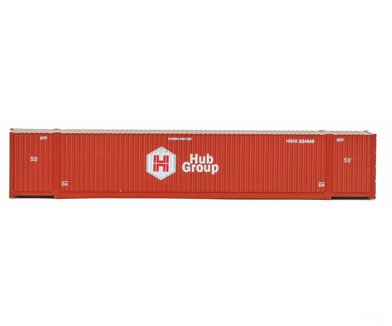 Walthers Scenemaster 8521 53’ Singamas Corrugated-Side Container - Assembled -- Hub Group (Red