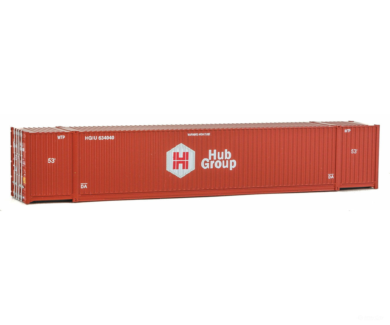 Walthers Scenemaster 8521 53’ Singamas Corrugated-Side Container - Assembled -- Hub Group (Red