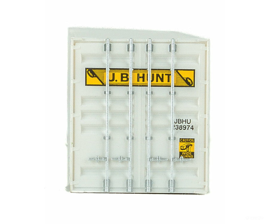 Walthers Scenemaster 8522 53’ Singamas Corrugated-Side Container - Assembled -- J.b. Hunt (White