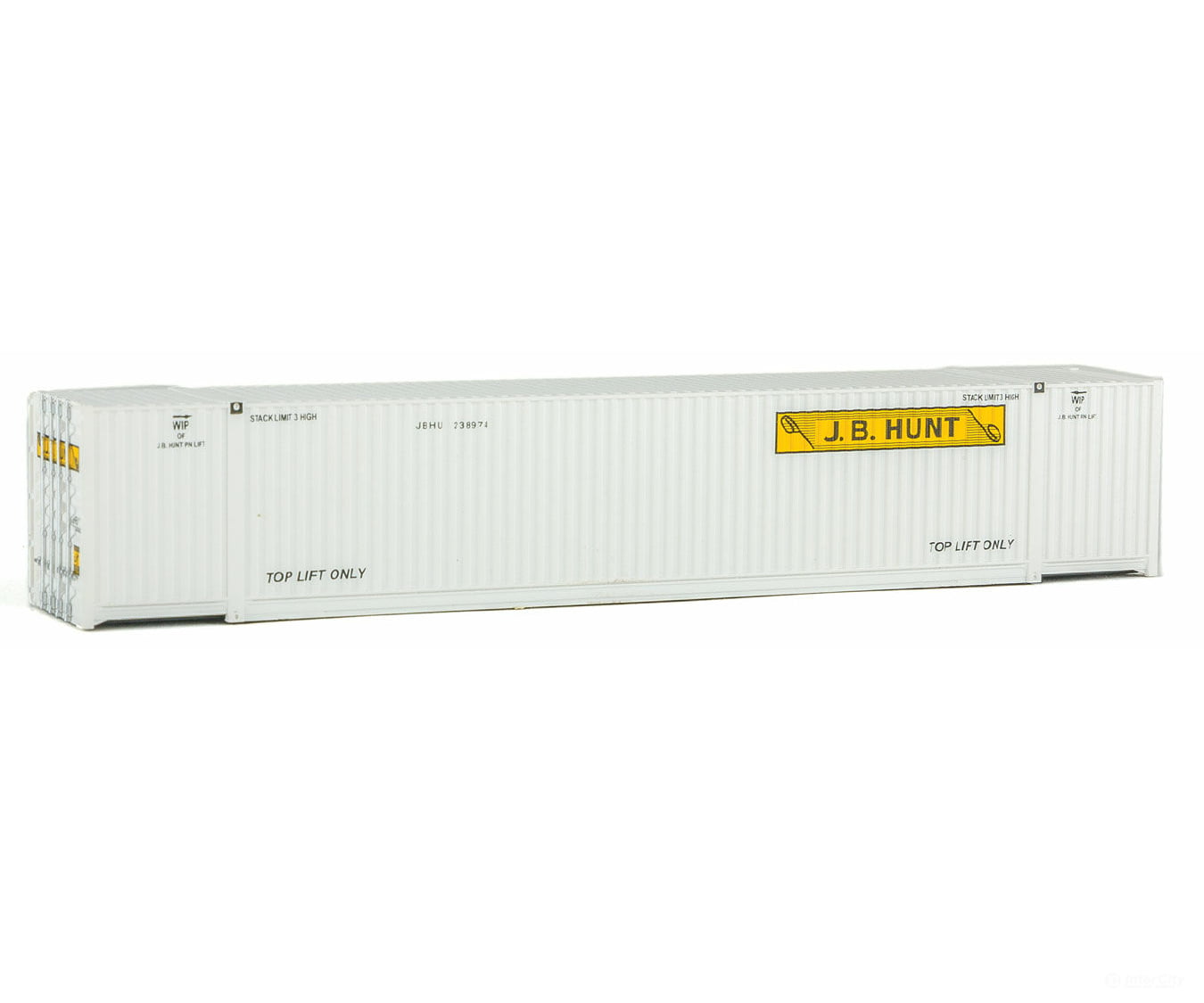 Walthers Scenemaster 8522 53’ Singamas Corrugated-Side Container - Assembled -- J.b. Hunt (White