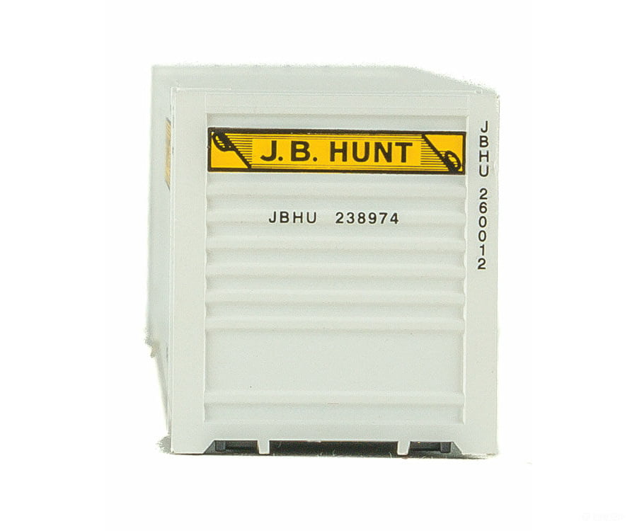 Walthers Scenemaster 8522 53’ Singamas Corrugated-Side Container - Assembled -- J.b. Hunt (White