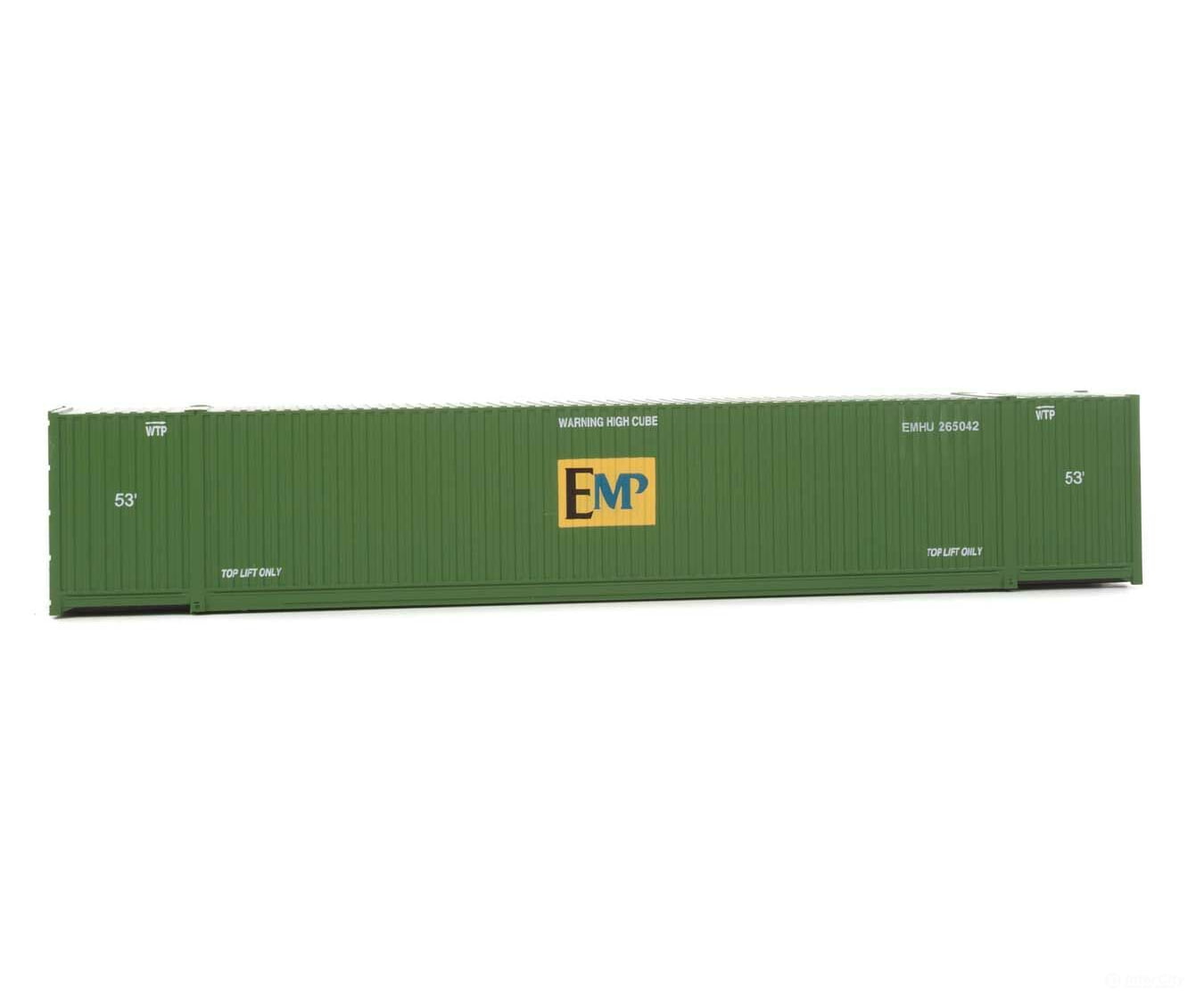 Walthers Scenemaster 8530 53’ Singamas Corrugated-Side Container - Assembled -- Emp (Green Blue