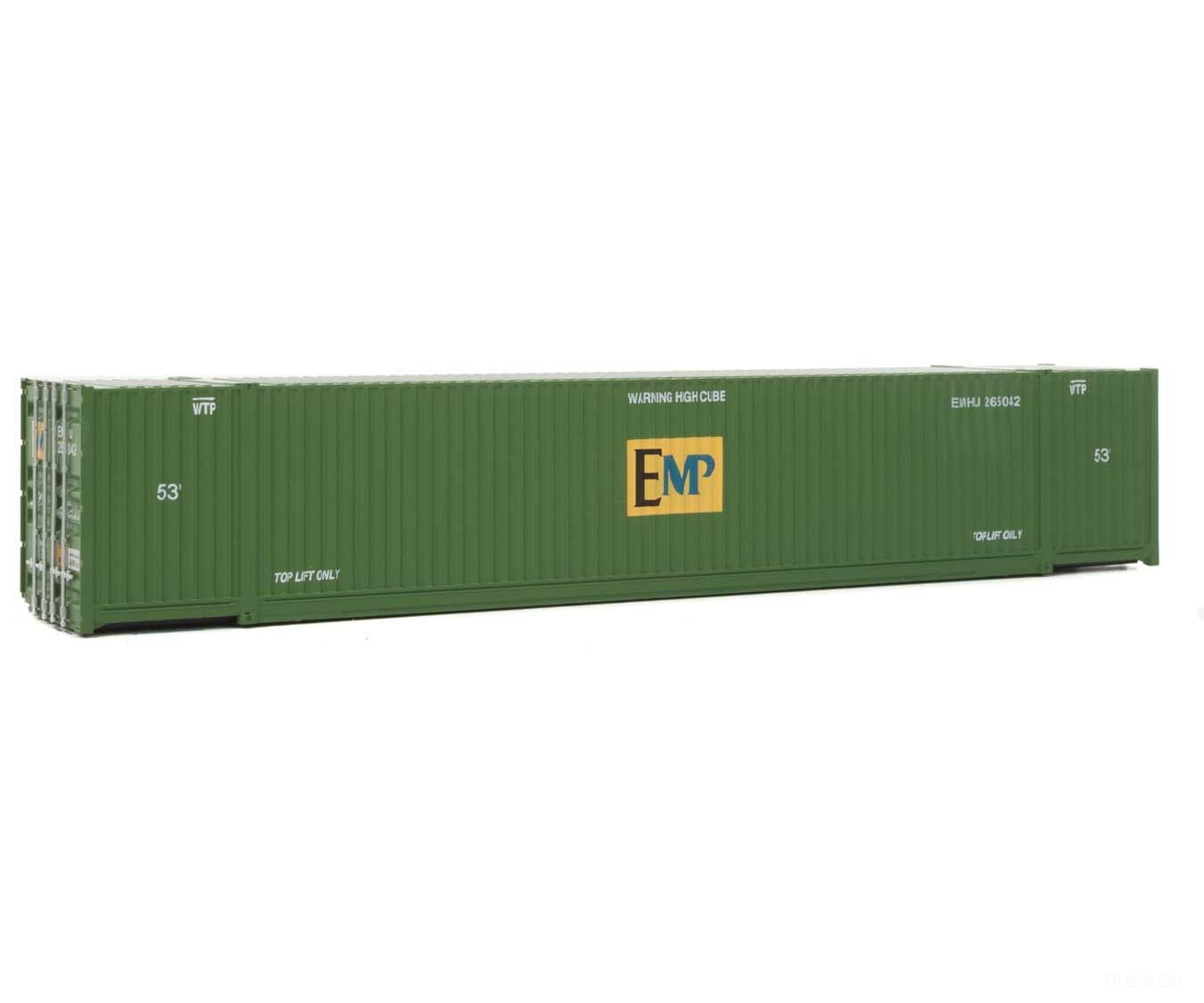 Walthers Scenemaster 8530 53’ Singamas Corrugated-Side Container - Assembled -- Emp (Green Blue