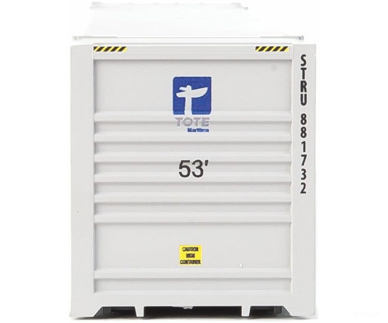 Walthers Scenemaster 8538 53’ Singamas Corrugated-Side Container - Assembled -- Tote (White Blue