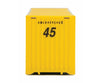 Walthers Scenemaster 8551 45’ Cimc Container - Assembled -- Antillean Line (Yellow Black Blue