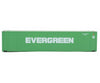 Walthers Scenemaster 8554 45’ Cimc Container - Assembled -- Evergreen (Green White) Freight Loads