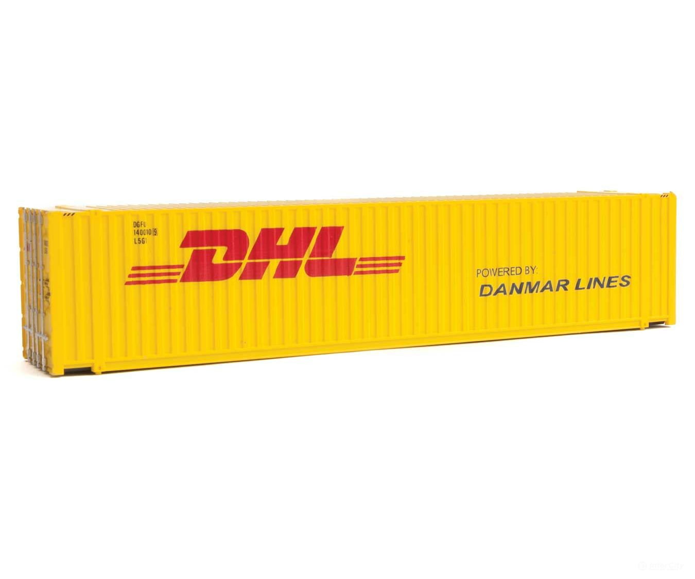 Walthers Scenemaster 8560 45’ Cimc Container - Assembled -- Dhl (Yellow Red) Freight Loads &