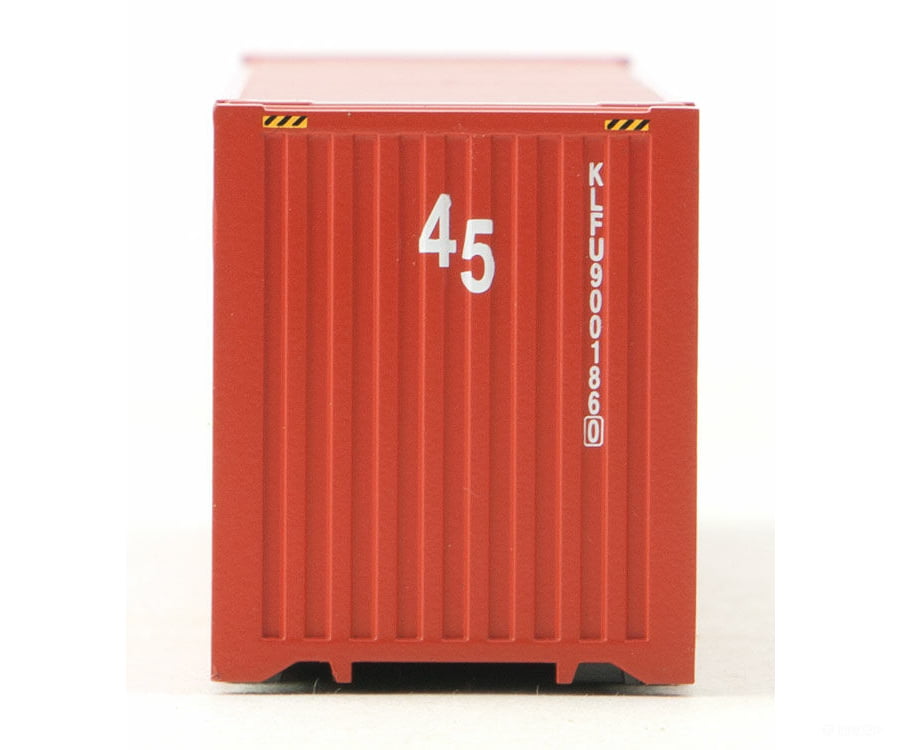 Walthers Scenemaster 8563 45’ Cimc Container - Assembled -- K-Line (Red White) Freight Loads &