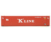 Walthers Scenemaster 8563 45’ Cimc Container - Assembled -- K-Line (Red White) Freight Loads &
