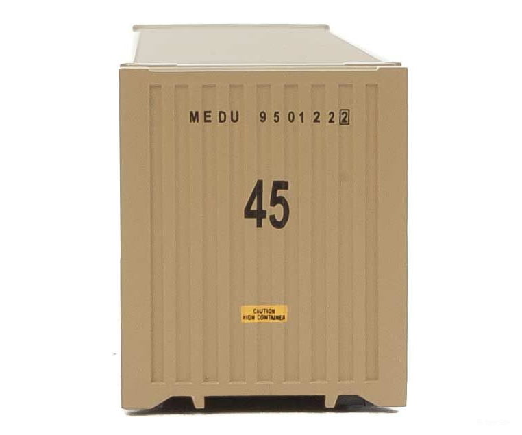 Walthers Scenemaster 8565 45’ Cimc Container - Assembled -- Mediterranean Shipping Co. (Beige