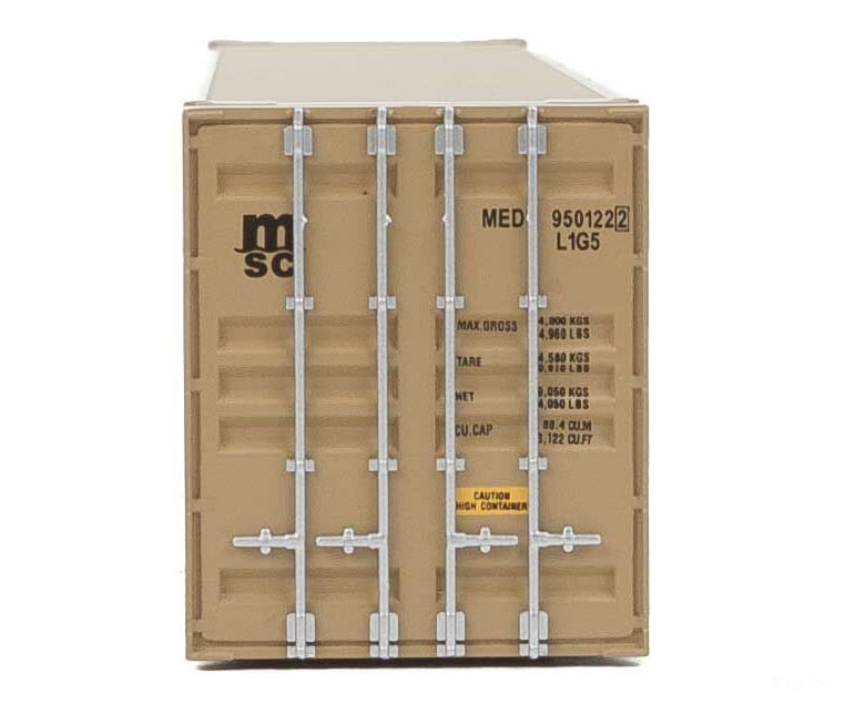 Walthers Scenemaster 8565 45’ Cimc Container - Assembled -- Mediterranean Shipping Co. (Beige